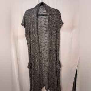 Olivia moon Black & White semi-sheer duster/coverup​